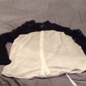 Express Long sleeve blouse with lace sleeves